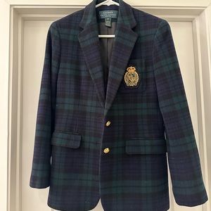 Vintage Ralph Lauren crest blazer jacket - size 2P